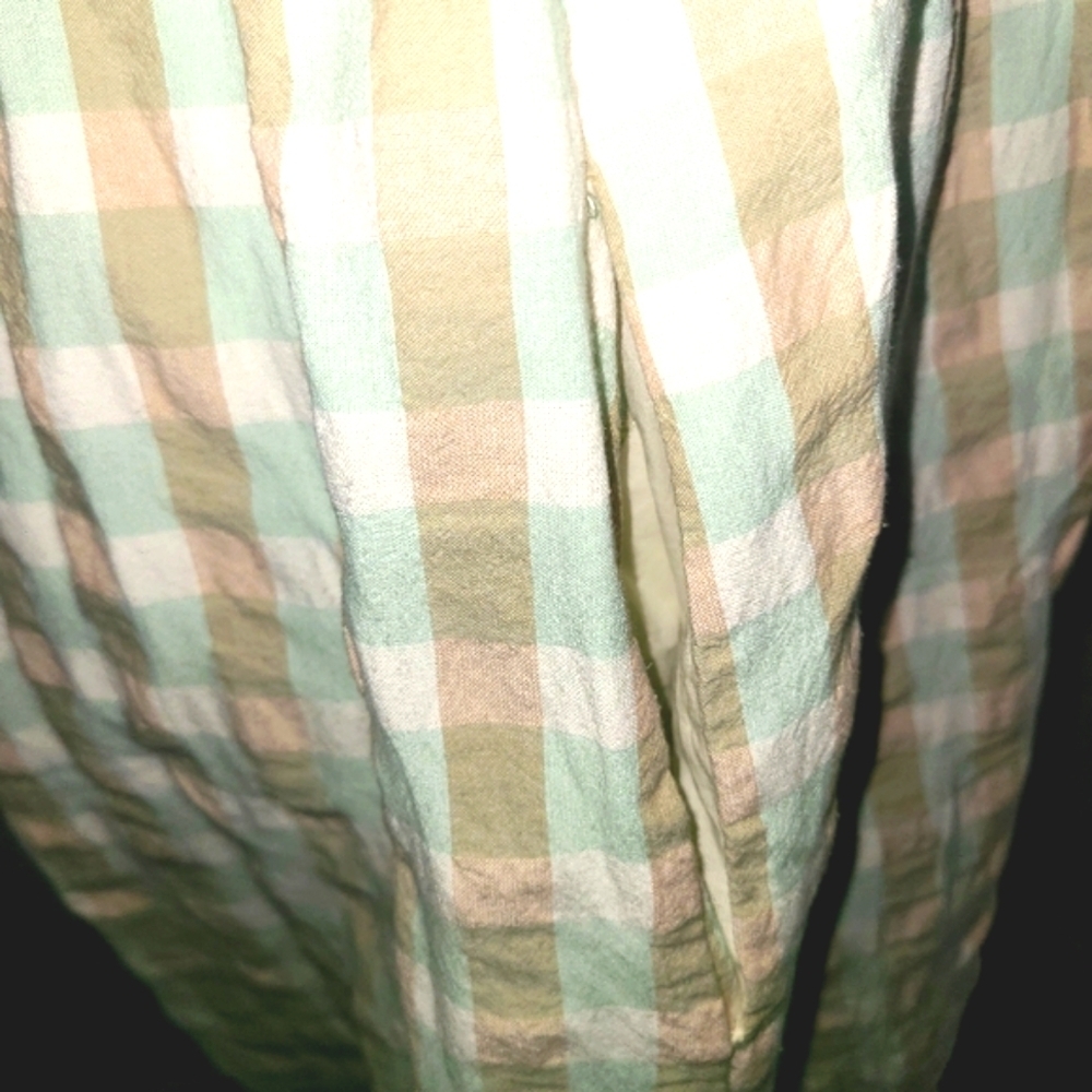 MNG Green and Cream Sleeveless Sundress - Picture 3 of 8